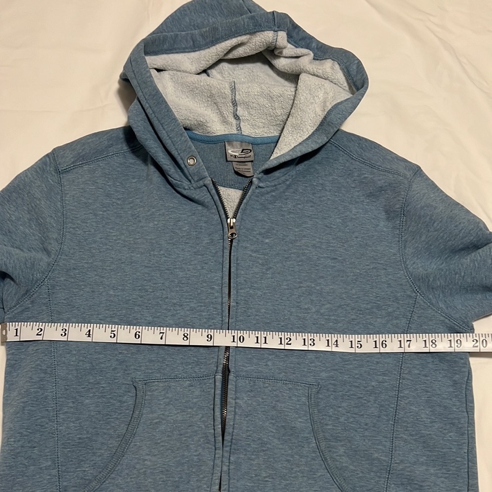 Champion Sweater Womens Large Light Blue Full Zip Hoodie Sweatshirt C9 Target